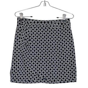 Banana Republic Factory Geo Print Mini Skirt in Black / White - Sz 2